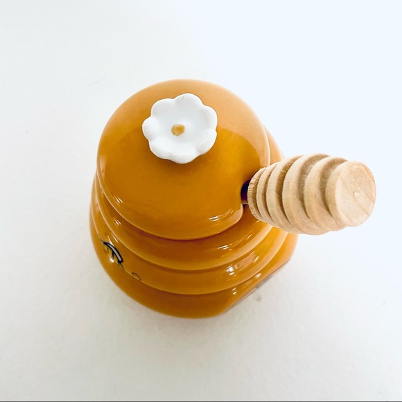 Honey Miel Honey Pot and Dipper Ceramic - Picture 10 of 10